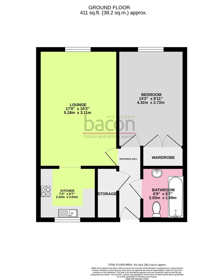 Floor Plan | Apartment | Mortimer House, Penfold Road, Broadwater, West Sussex, BN14 8PG | For Sale